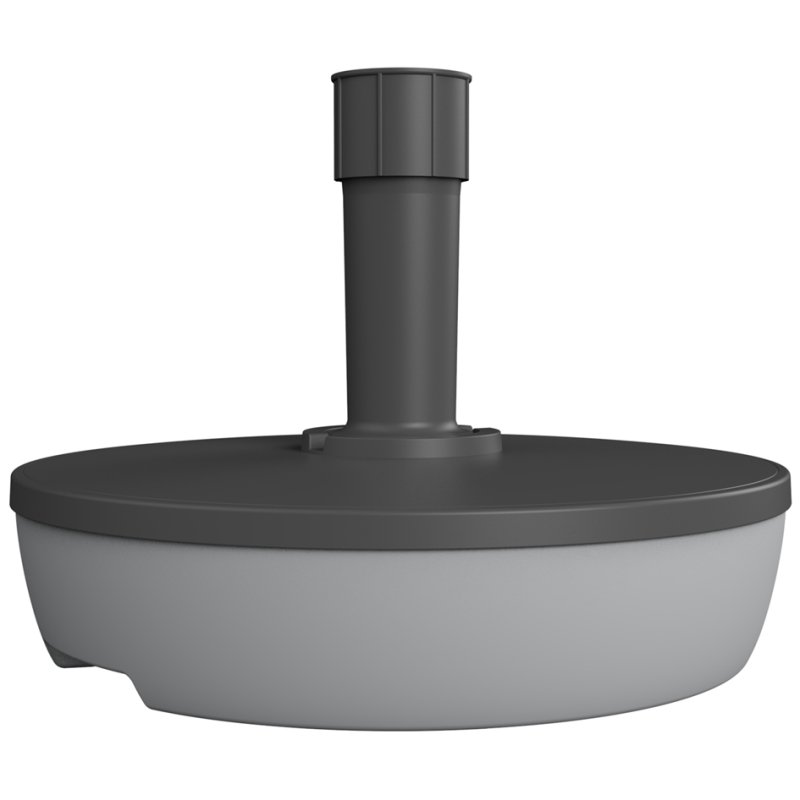 Socle de parasol EDA plastique rond, vert eucalyptus/gris foncé, 495 mm